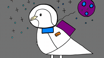 Space Floating GIF by Dovemania!