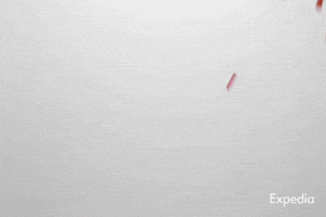Confetti Think GIF by Expedia
