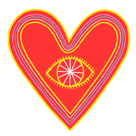 Love You Heart Sticker by Anke Weckmann