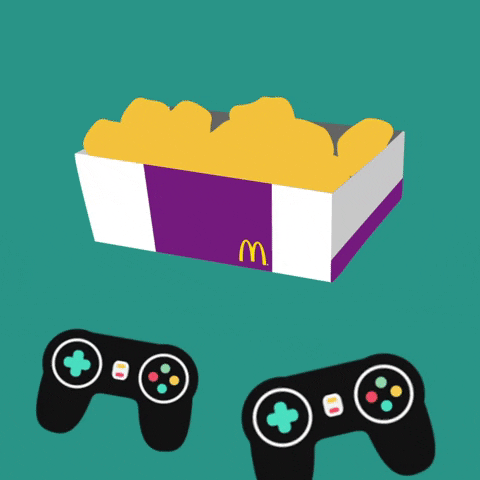 McDonaldsParis game food friends games GIF