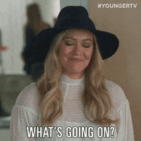 Whatsgoingon Whathappened GIF by YoungerTV