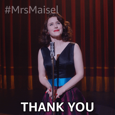 Season 4 Thank You GIF by The Marvelous Mrs. Maisel