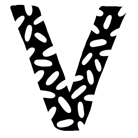 V Alphabet Sticker