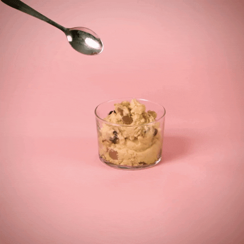 Spooning dessert cookiedough spooning naschen GIF