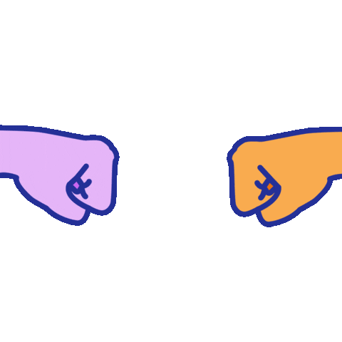 Friendship Fist Bump Sticker by Carrot