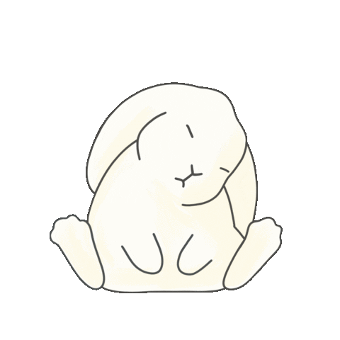 Sleepy Happy Rabbit Sticker by Rabbits World