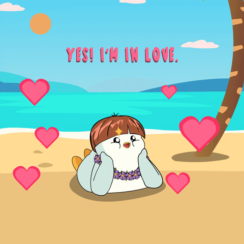 I Love You Beach GIF by Pudgy Penguins
