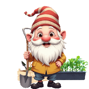 Gardening Cute Gnome Sticker