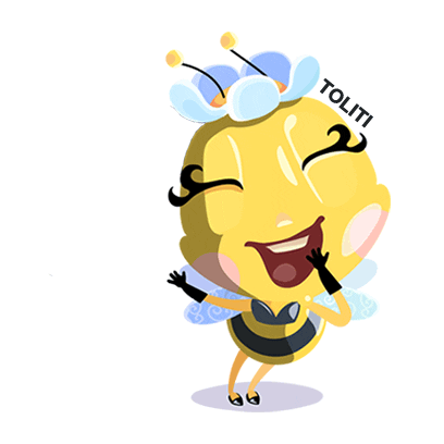 Honey Bee Lol Sticker by Toliti