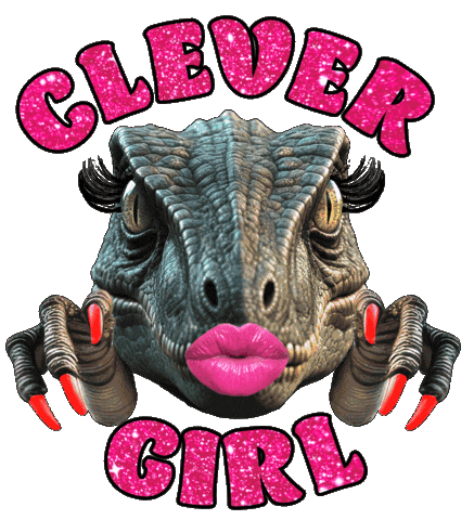 Jurassic Park Dinosaur Sticker by Oasis Arts Inc