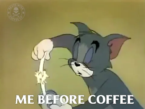 Tired Tom And Jerry GIF by Death Wish Coffee