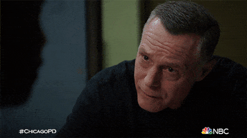 TV gif. Jason Beghe as Hank on Chicago PD. He's interrogating someone and he looks up, aghast, before dropping his head again and shaking it in disbelief.