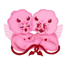 Pink Valentine Sticker by Creepy Gals