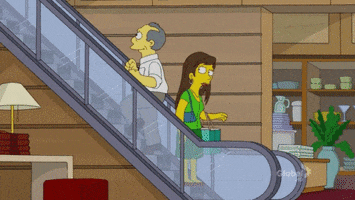 the simpsons escalator GIF