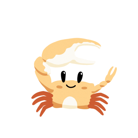 Happy Crab Sticker by 한국의 갯벌