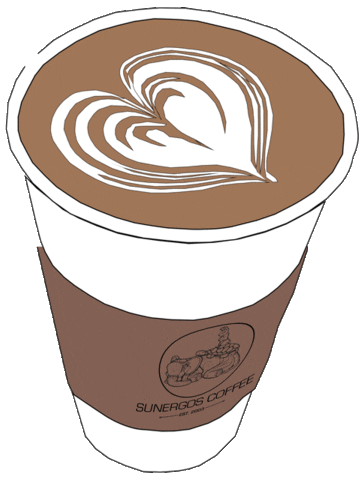 Latte Kentucky Sticker by Sunergos Coffee