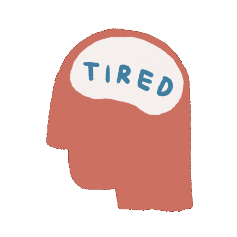 Tired Sticker