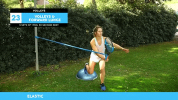 Resistance Band Fitness Trainer GIF by fitintennis