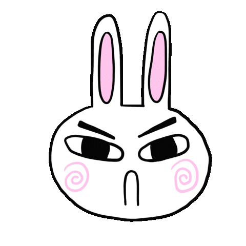 Angry Bunny Sticker for iOS & Android | GIPHY