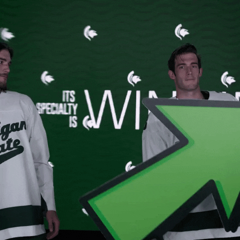 Green And White GIF by Michigan State Athletics