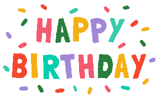 Celebrating Happy Birthday Sticker by John Philp