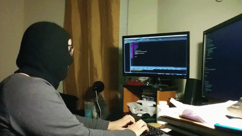 Giphy - hacker hacking GIF