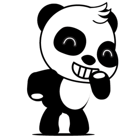 Laugh Panda Sticker by Cuponet App