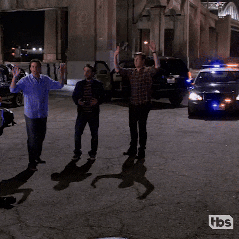 Hands Up Freeze GIF by TBS Network
