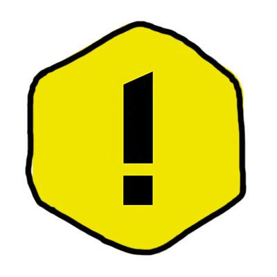 Hexagon Warning Sticker by exitable