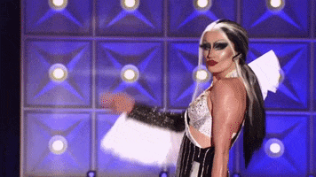 Black And White Ponytail GIF by RuPaul's Drag Race