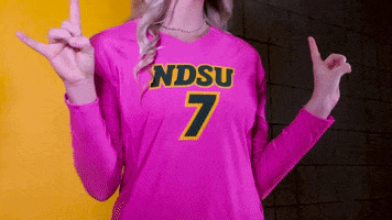 Pink Horns GIF by NDSU Athletics