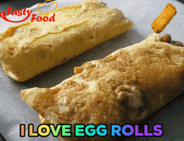 egg rolls GIF by Gifs Lab