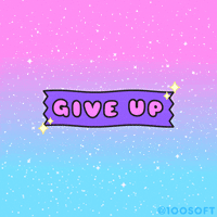 Give Up GIF by 100% Soft