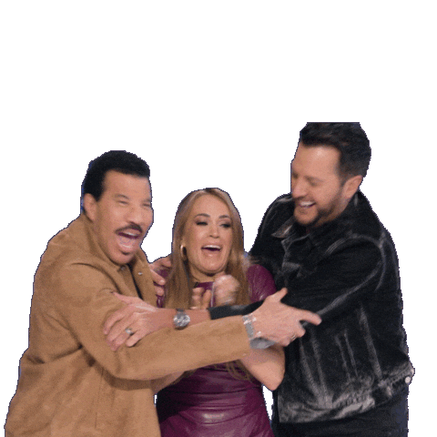 Luke Bryan Cheering Sticker by American Idol