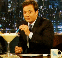 Jimmy Fallon Drinking GIF