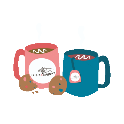 Iris Borduurt Sticker