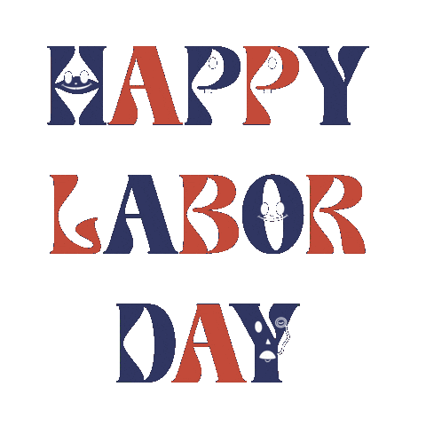 Labor Day Party Sticker