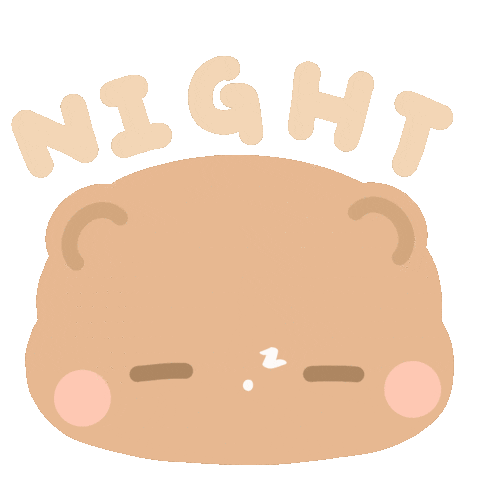 Sleepy Brown Bear Sticker
