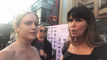 strippingdowncelebs interview smh wonder woman red carpet GIF