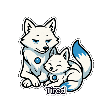 Tired Illustration Sticker