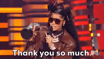 Nicki Minaj Thank You GIF by 2023 MTV Video Music Awards