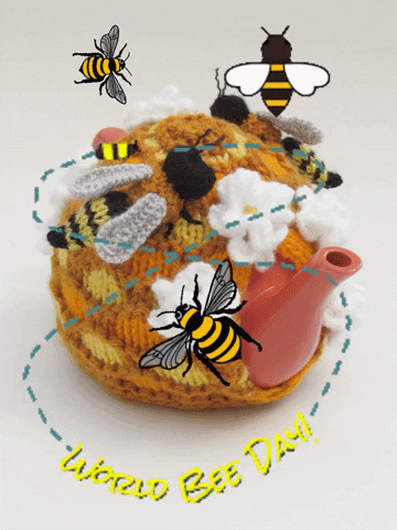 Honey Bees Teapot GIF by TeaCosyFolk