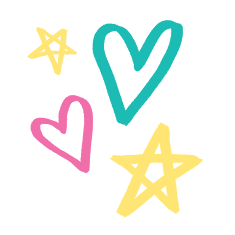 Stars Hearts Sticker by Ana Luciano