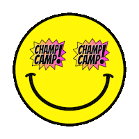 Happy Good Vibes Sticker by Champ Camp