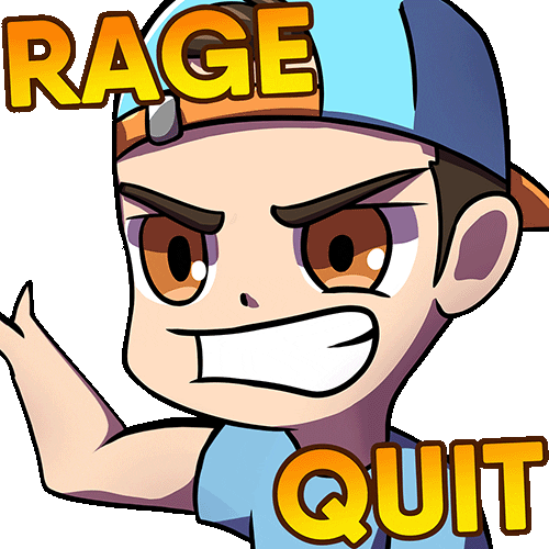 Rage quit fire' Sticker
