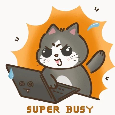 Cat Working GIF