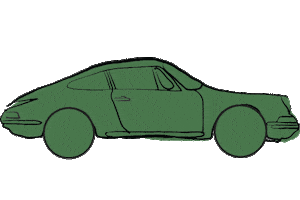 Car Driving By Sticker