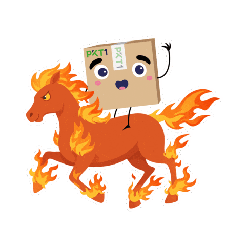 Horse Caja Sticker by PKT1 centro de envíos