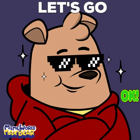 Check This Out Lets Go GIF by Meme World of Max Bear