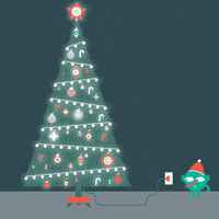 Sparkling Christmas Tree GIF by Julian Glander